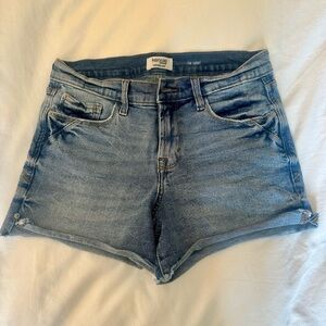 Kensie Blue Jean Shorts Mid-Rise